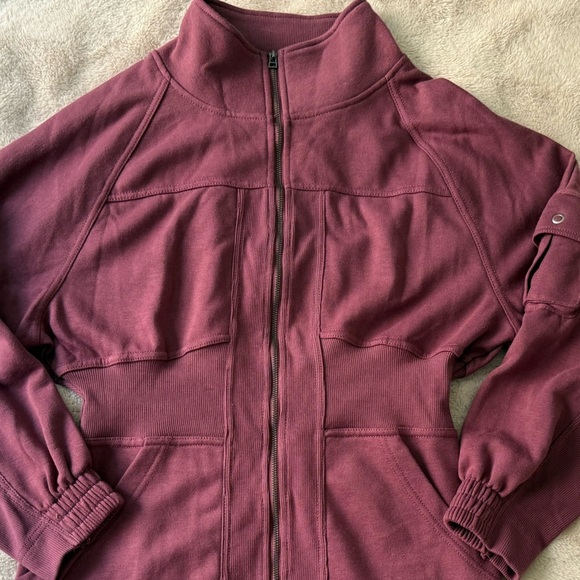 NWT Anthropologie Daily Practice Long-Sleeve Pop Trick Dress Burgundy Size M - Picture 11 of 13